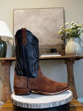 Rios of Mercedes Men's Carpincho Cowboy Boots - 8.5D - Rust - Pinto Ranch